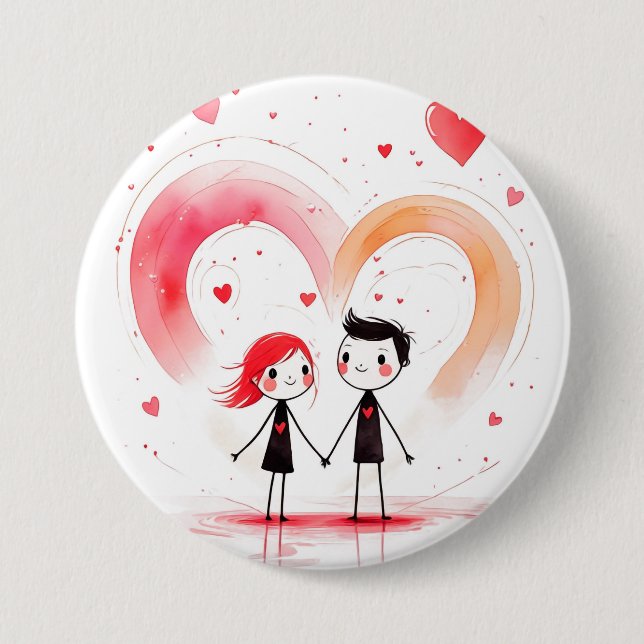 Valentine's Day 2025 7.5 Cm Round Badge (Front)
