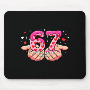 Valentine's Day 67 Hearts Six Seven Meme Love Cute Mouse Pad