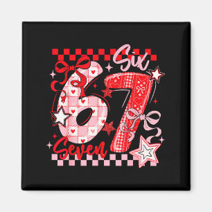 Valentine's Day 67 Six Seven Preppy Hearts Coquett Magnet