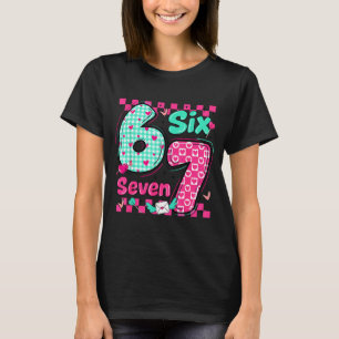 Valentine's Day 6 7 Six Seven Preppy Hearts Couple T-Shirt