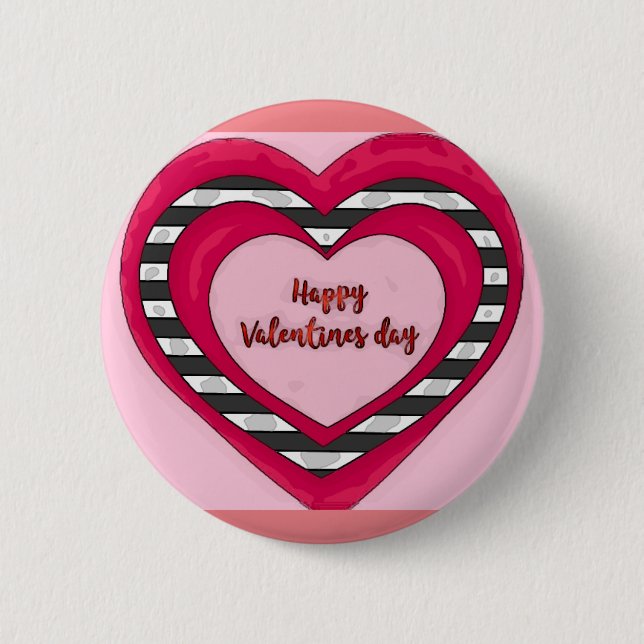 Valentine's Day  6 Cm Round Badge (Front)
