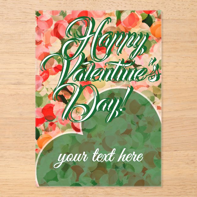 Valentine's Day  Acrylic Invitations (Front)