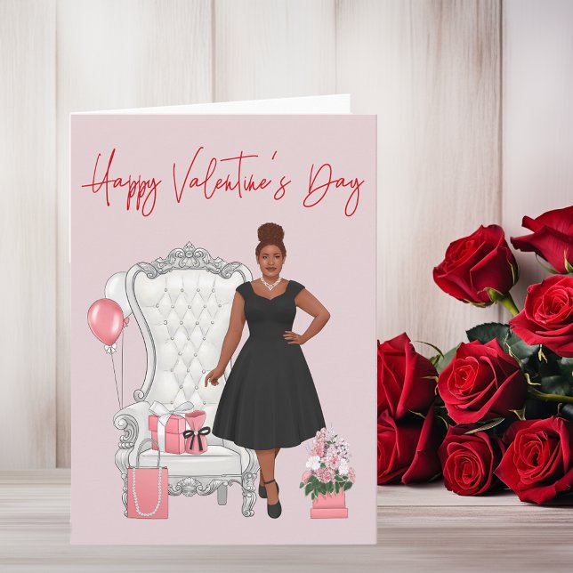 Valentine's day African American Woman  Card (Creator Uploaded)