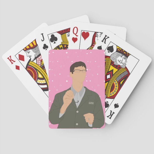 Valentines Day Algae  Playing Cards (Back)