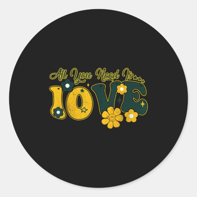 Valentine's Day All You Need Is 10ve Love Funny Me Classic Round Sticker (Front)