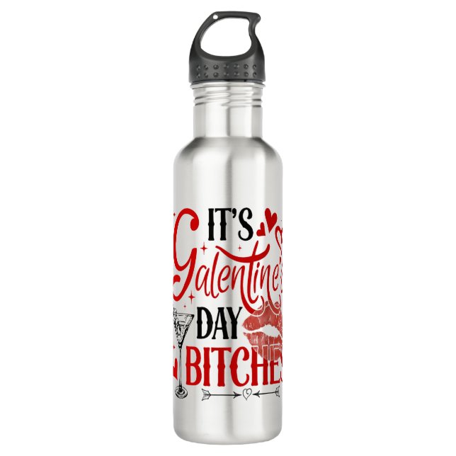 Valentines Day American Sign Love You Hand Sign He 710 Ml Water Bottle (Front)