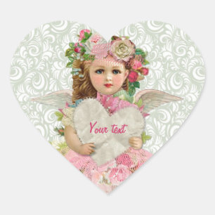 Valentine's Day Angel Heart Sticker