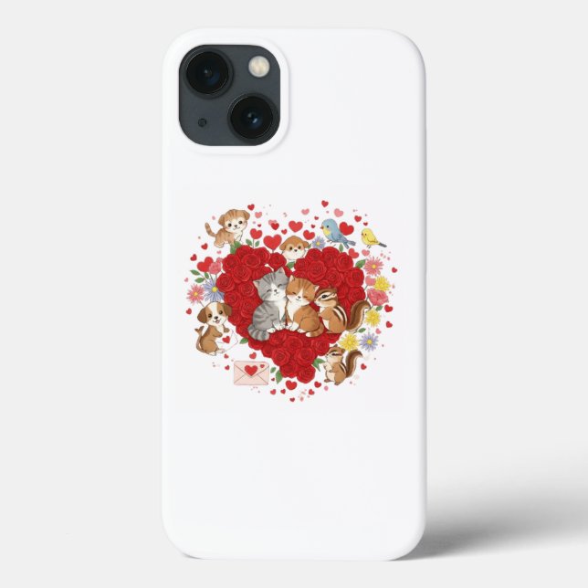 Valentine's Day Animal Love Case-Mate iPhone Case (Back)