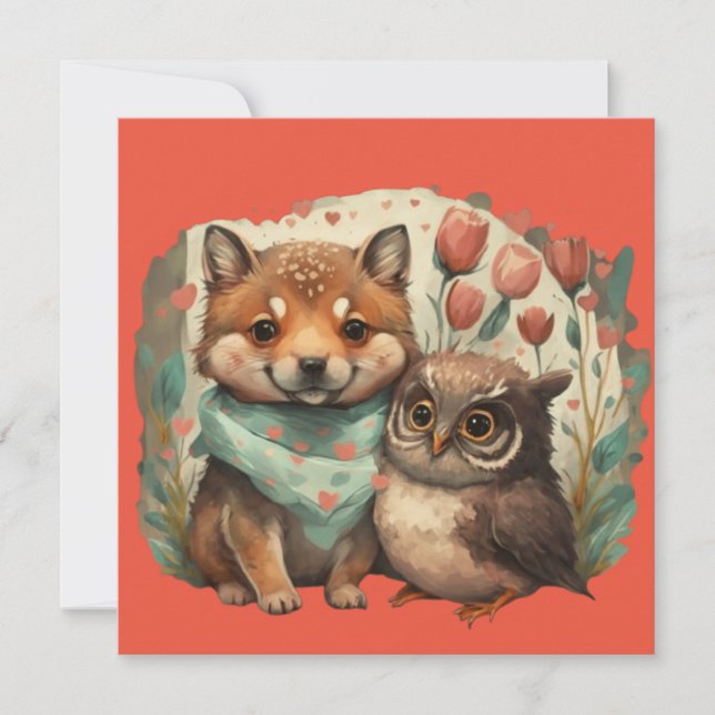Valentines day animals in love (Front)