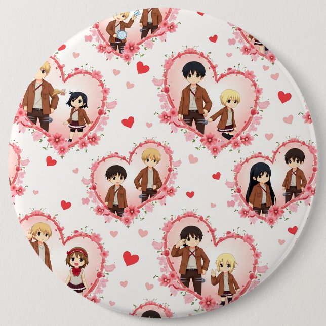 VALENTINE'S DAY ANIME BUTTON (Front)