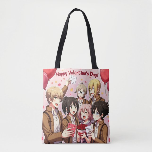 VALENTINE'S DAY ANIME TOTE BAG (Front)