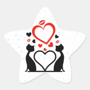 Valentine's day are Pew Pew Star Sticker