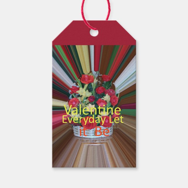 Valentine's Day Art Print Gift Tags (Front)