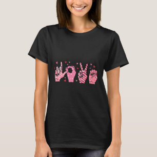 Valentine's Day Asl Sign Language Special Educatio T-Shirt