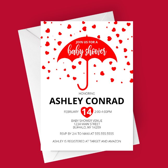 Valentine's Day Baby Shower Invitation (Creator Uploaded)