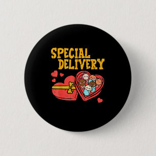 Valentines Day Baby Special Labor Delivery Nurse W 6 Cm Round Badge