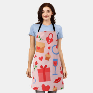 Valentines Day Background Apron