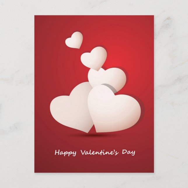 Valentine's Day Background Holiday Postcard (Front)