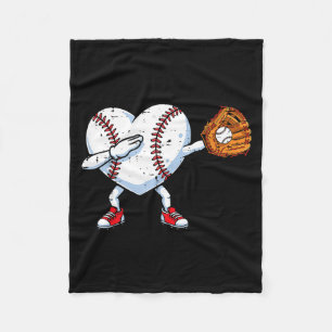Valentines Day Baseball Ball Heart Dab Funny Boys  Fleece Blanket