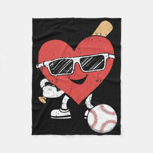 Valentines Day Baseball Cute Sports Men Boys Kids Fleece Blanket