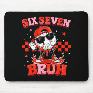 Valentine's Day Baseball Six Seven Illustration Mouse Pad