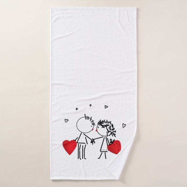 Valentine's day bath towel (Bath Towel)