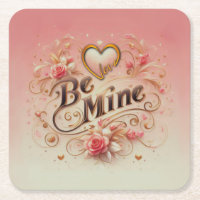 Valentine's Day Be Mine Design with Heart, Quote