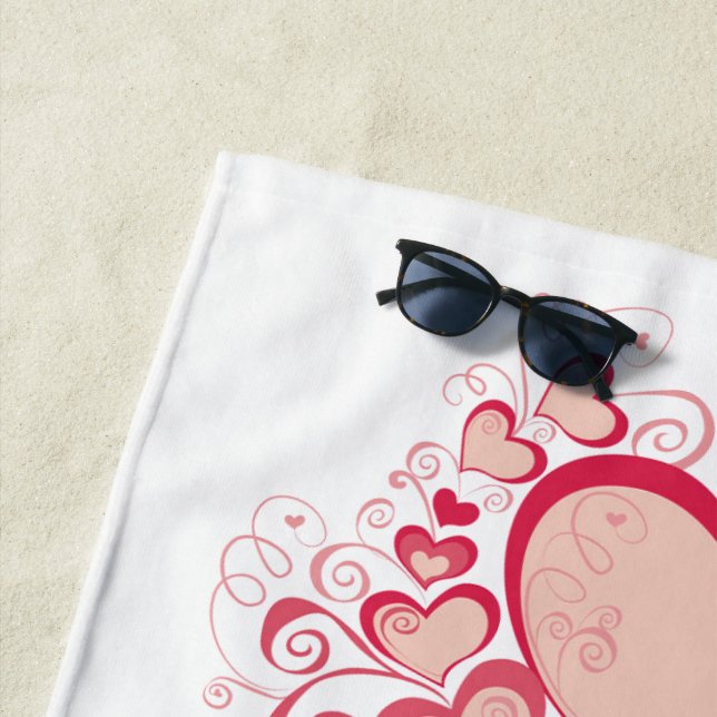 Valentine's Day Beach Towel (In Situ)