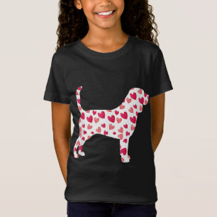 Valentines Day Beagle Hearts Puppy Dog Lover T-Shirt