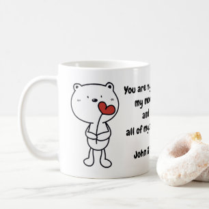 Valentine's Day Bear Love Heart Coffee Mug