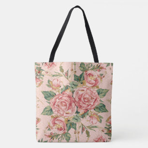 Valentine's Day, Beautiful Pink Roses Flowers Tote Bag