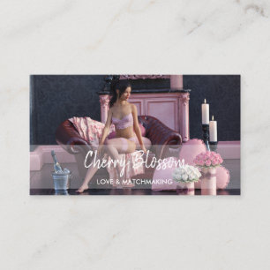 Valentine's Day Beauty in Lingerie on the Couch Business Card