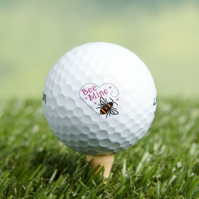Valentine's Day Bee Mine Golf Balls (Insitu Tee)