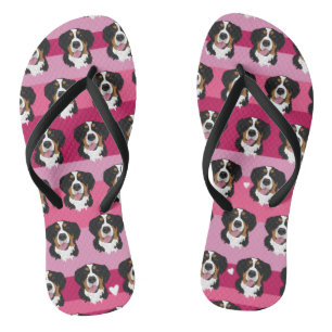 Valentines Day Bernese Mountain Dog  Jandals