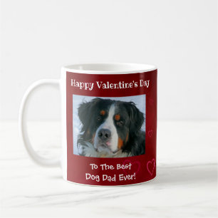 Valentines Day Best Dog Dad Ever Custom Pet Photo Coffee Mug