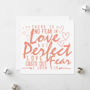 Valentines Day Bible Verse: 1 John 4:18 Holiday Card