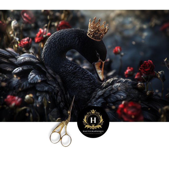 Valentines Day Black Swan Red Florals Decoupage Tissue Paper (Creator Uploaded)