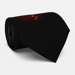 Valentine's day blazing hearts tie