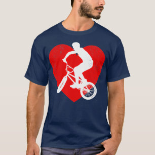 Valentines Day BMX Motocross Bike Racing Bicycle T-Shirt