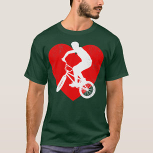 Valentines Day BMX Motocross Bike Racing Bicycle T-Shirt