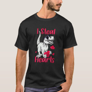 Valentine's Day Boys Funny Cute Dinosaur T-Rex Lov T-Shirt
