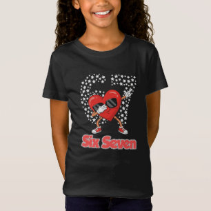 Valentines Day Boys Kids Girls Hearts Dabbing six  T-Shirt