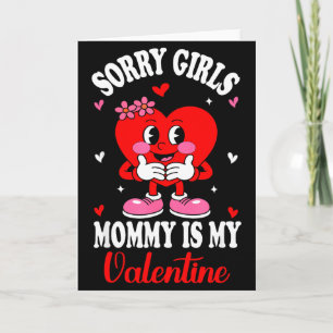 Valentines Day Boys Kids Sorry Girls Mommy Is My V Card