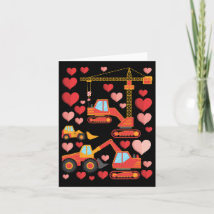 Valentines Day Boys Truck Kids Hearts Toddler Card