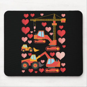 Valentines Day Boys Truck Kids Hearts Toddler  Mouse Pad