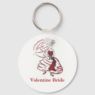 Valentine's Day Bride Key Ring