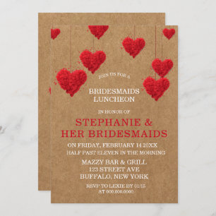 Valentine's Day Bridesmaids Luncheon Invitation