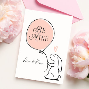 Valentine's Day Bunny in Love Romantic  Holiday Card