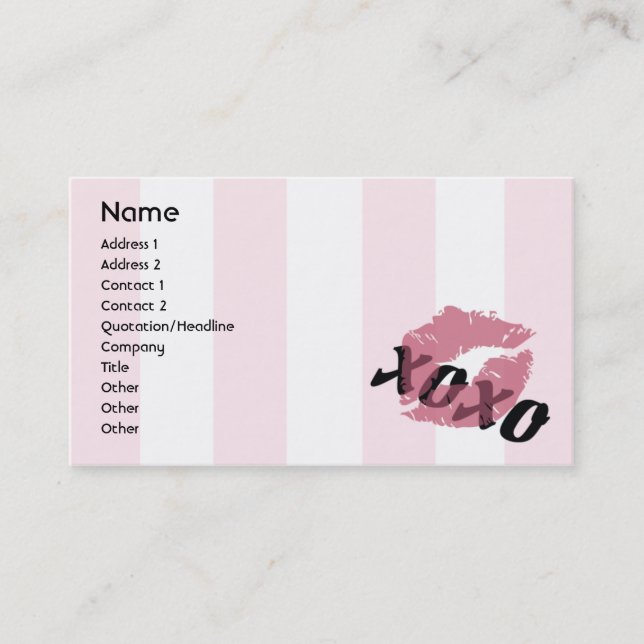 Valentine's Day - Business Card (Front)