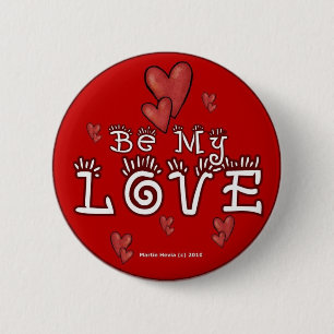 Valentine's Day Buttons/Pins (3) 6 Cm Round Badge